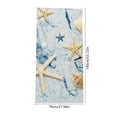 thumbnail image 3 of Amzcrzy Polyester Ocean Elements Beach Towel Oceans-Themed Beach Towel Starfishs Seashells and Sea Turtle Fast-Drying Absorbent Bath Towel Microfiber Beach Towel Non-Functional Blankets, 3 of 6