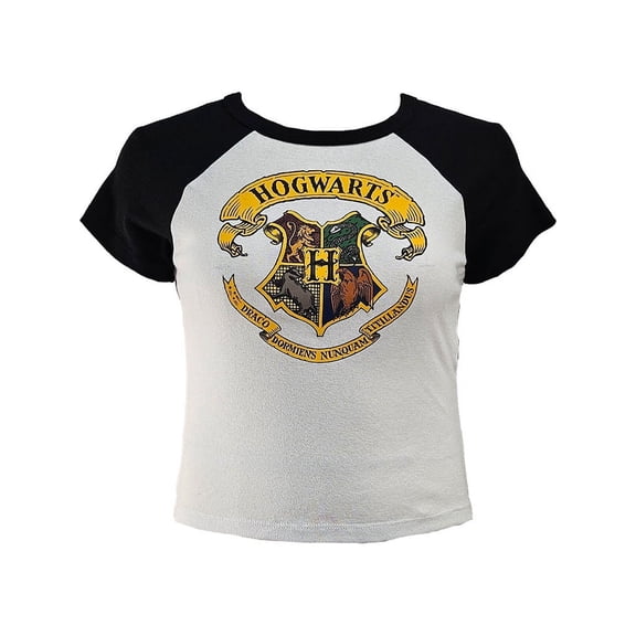 Harry Potter Crest Junior Ladies Raglan Baby Tee, S-XL