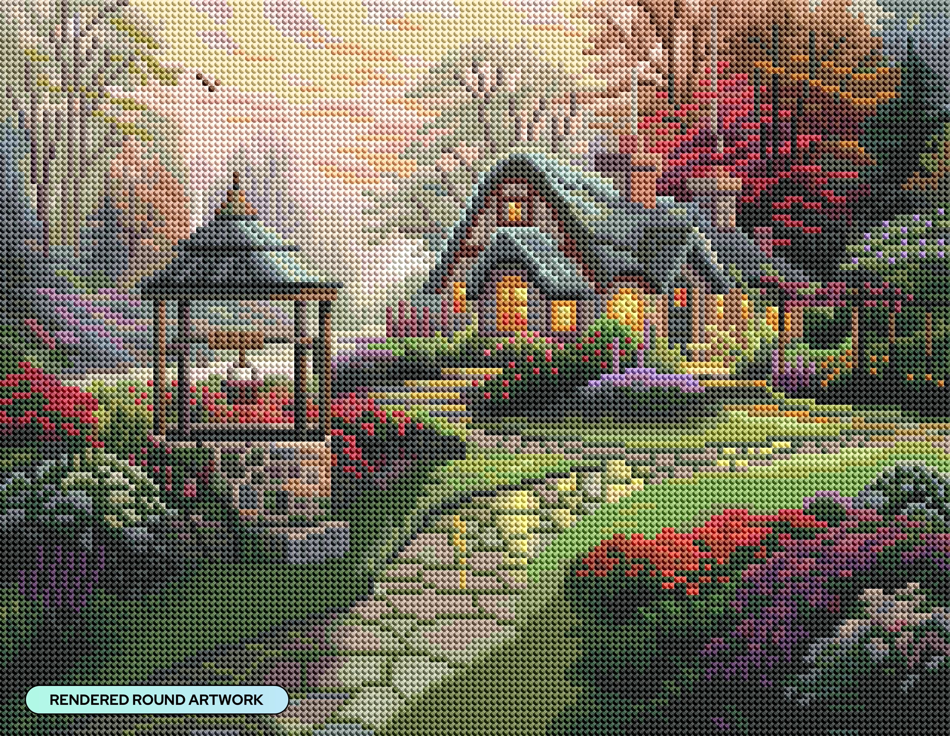 DIAMOND ART CLUB® Make a Wish Cottage Diamond Painting Kit, Fun