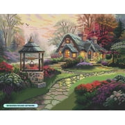 DIAMOND ART CLUB® Make a Wish Cottage Diamond Painting Kit, Round Diamond Art Canvas by Thomas Kinkade, 17 x 13 (42.7 cm x 33 cm)