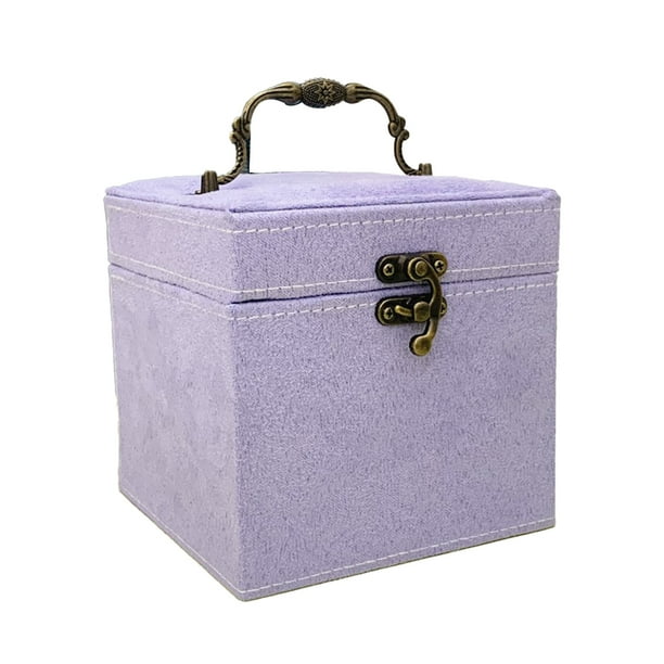 Minnieouse Caja de almacenamiento de collar de 3 capas, organizador de brazalete colgante, soporte de joyería, organizador de pendientes para el hogar, Ropa, zapatos y accesorios Miscelánea Púrpura Minnieouse AP018147-02