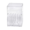 thumbnail image 2 of Organizador de cepillo de maquillaje Caja de almacenamiento de gran capacidad transparente con compartimento con encimera de tapa para tocador de baño, 2 of 5