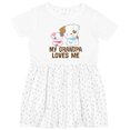 thumbnail image 3 of Inktastic My Grandpa Loves Me Girls Girls Toddler Dress, 3 of 5