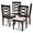 Mahogany, variant on Baxton Studio Lanier Fabric and Wood Dining Chairs in Sand and Brown Set of 4
