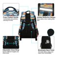 thumbnail image 4 of FORMRS Kids School Backpack Elementary Student Unisex Travel Bookbag with Reflective Stripes, Blue Cute Train Pattern, 4 of 7