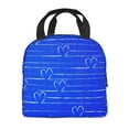 thumbnail image 4 of ZICANCN Insulated Lunch Bag for Women Men, Blue Line Love Reusable Cute Lunch Bags for Picnic School Work Office, 4 of 8