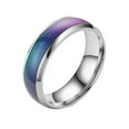 thumbnail image 2 of harmtty Couple Ring Color Changing Electroplating Temperature Sensing Sealing Glaze Allergy Free Anniversary Gift Never Fade Classic Temperature Mood Ring for Everyday Wear, 2 of 7