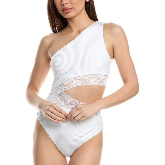 Beach Riot womens  Celine Lace One-Piece, m, White