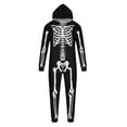 thumbnail image 3 of Birdeem Combinaison à Manches Longues pour Hommes, Imprimé Squelette, Mode Halloween, Tenue Parent-Enfant, 3 of 4
