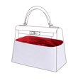 thumbnail image 3 of Organizador de bolsos liviano DGAZ para bolso Evelyne de Hermes, interior de bolso de seda y papel dupint para bolsos de lujo, 3 of 5