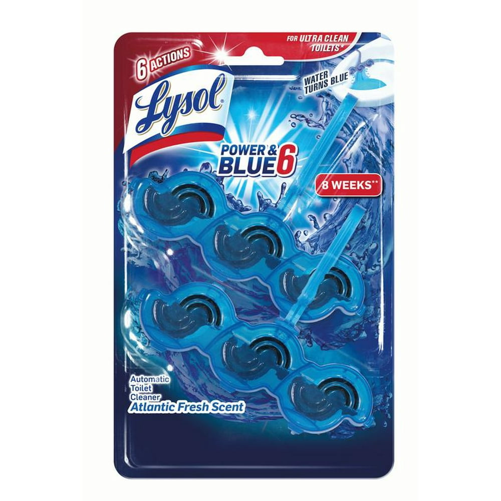 Lysol Automatic Toilet Bowl Cleaner, Power & Blue 6, Atlantic Fresh
