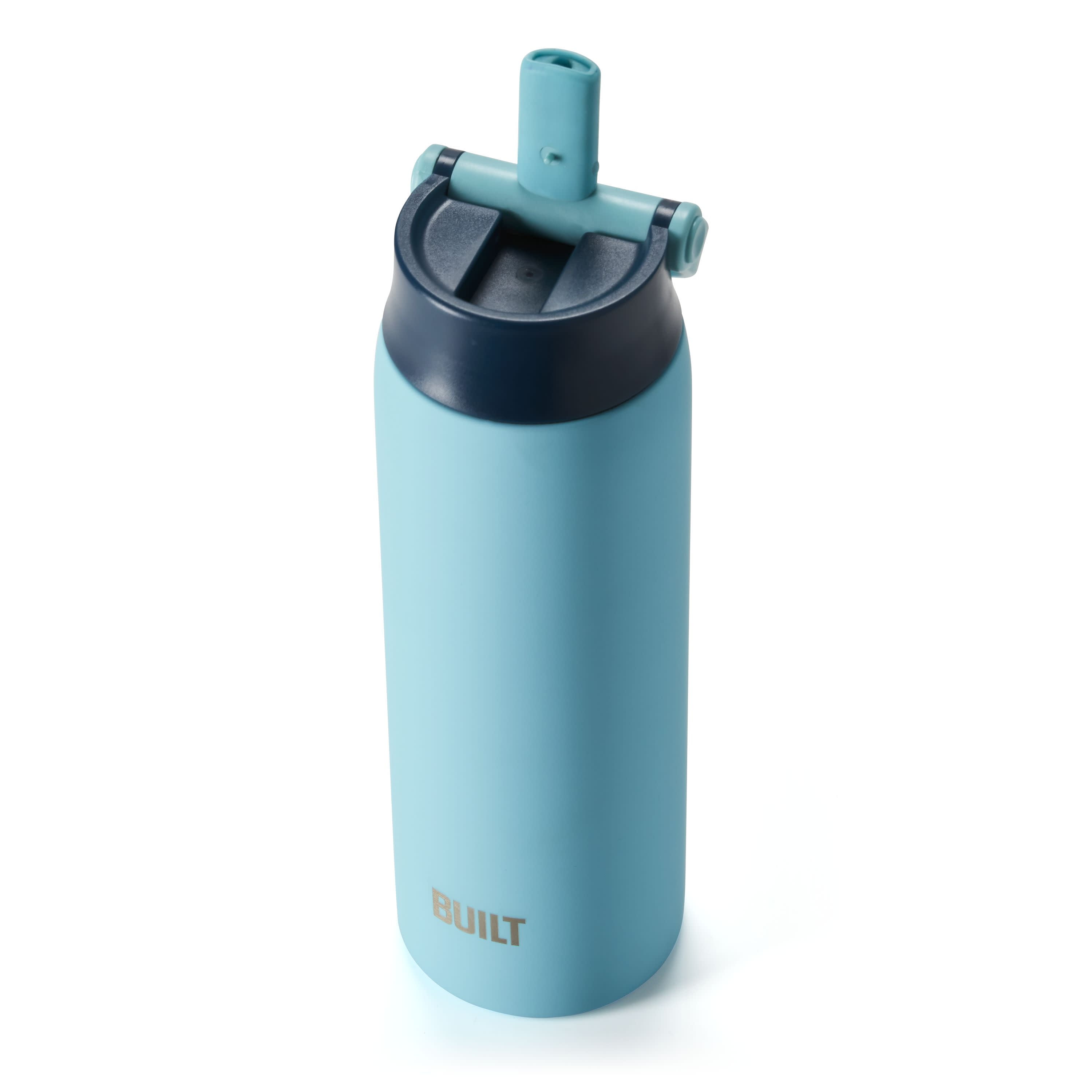 Built 20-Ounce Pivot Double Wall Stainless Steel Bottle 20-Ounce, Blue