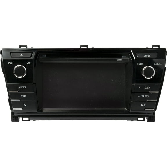 Restored 2014-2016 Toyota Corolla AM FM Radio Display CD Player - 86140-02050 Face 100149 (Refurbished)