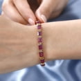 thumbnail image 3 of Ruby emerald cut tennis bracelet everyday gemstone jewellery best friend gift,Gift for her,silver bracelet, 3 of 4