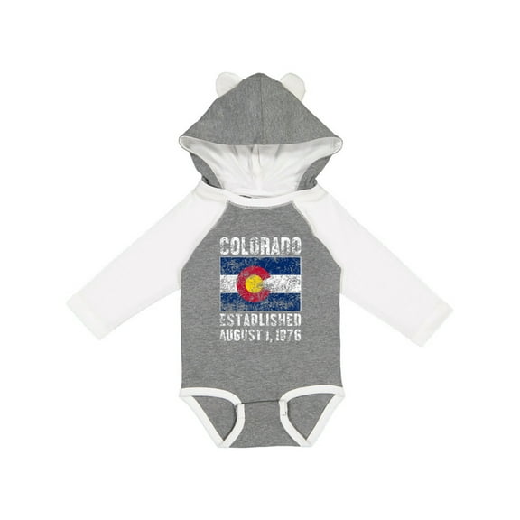 Inktastic Established August 1, 1876 Colorado Flag Boys or Girls Long Sleeve Baby Bodysuit