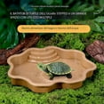 thumbnail image 3 of Turtle Pool, Reptile Bathing Tub, Large Turtle Feeding Bowl, Lizard Habitat with Ramp Aquarium Ornament for Gecko, Snake, Turtle, Bearded Dragon, Lizard Bath, 3 of 8