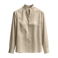 thumbnail image 6 of Blouses for Women Button Down Shirts Long Sleeve Business Casual Tops Collared Office Chiffon Dress Shirts, 6 of 6