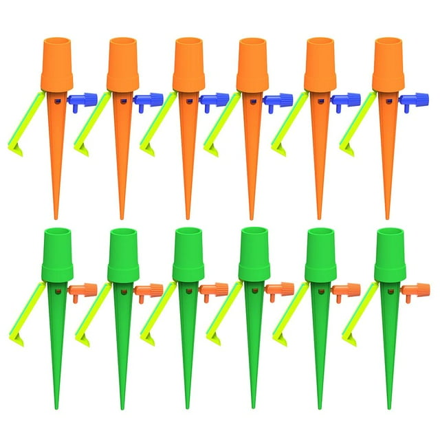 Dispositivo De Riego Automático Riego automático por goteo Sistema de riego Pico para plantas (verde + naranja) Tmvgtek Libre de BPA