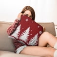 thumbnail image 7 of Red Christmas Triangle Tree Snowflake Throw Pillow Covers Modern Square Cushion Covers 2 Pieces Vintage Pillowcase for Couch Sofa Bed Farmhouse, 7 of 7