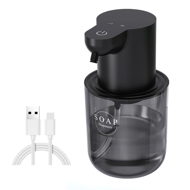 Automatic Foaming Soap Dispenser,4-Level Adjustable,Touchless,400ml Wall Mount Rechargeable Foam Hand Soap Dispenser