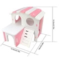thumbnail image 4 of Hamster House Plastic DIY Double Layer Small Animal Hideout Hamster Play Hut, 4 of 10