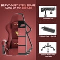 thumbnail image 4 of Lointain Velvet Fabric Gaming Chair with Footrest, Ergonomic Gamer Chair for Adult, Reclining Office Chair, High Back Compute Chair with Massage, Racing Video Game Chairs for Home Office (Red), 4 of 10