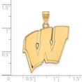 thumbnail image 2 of 14k Gold LogoArt University of Wisconsin Letter W Extra Large Pendant Q4Y005UWI, 2 of 4