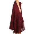 thumbnail image 3 of Sakkas Ivy Maiden Boho Skirt - Wine - Plus Size, 3 of 5