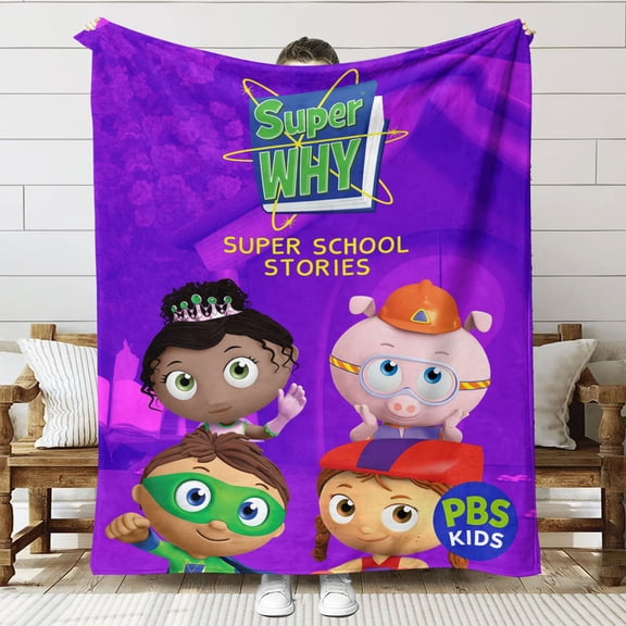 super why Anti Pilling Flannel Blanket Gifts for Fans Lover Girls Boys Women Present Hoodie Him Bed 60"x80"