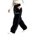 thumbnail image 6 of LIaqionyy Girls Fleece Pants Fuzzy Elastic Waist Baggy Sweatpants Soft Wide Leg Casual Loungewear with Pockets, 6 of 7