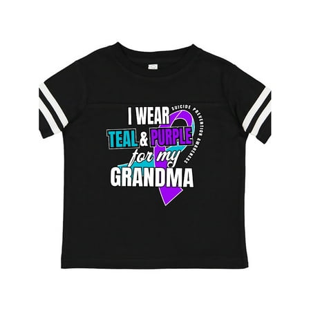 

Inktastic Suicide Prevention I Wear Teal and Purple for My Grandma Gift Toddler Boy or Toddler Girl T-Shirt