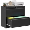 thumbnail image 1 of Riflevault 2-Drawer Lateral File Cabinet with Lock, Black Steel Filing Cabinet for Letter, Legal, A4 Documents, Anti-Tip Design, 1 of 9