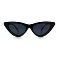 thumbnail image 4 of Womens Snug Retro Fit Timeless Cat Eye Plastic Sunglasses All Black, 4 of 8