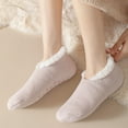 thumbnail image 3 of Ticikt Women's Soft Sole Slipper Socks with Grippers, Thick Warm Cozy Sherpa Lined Home Socks Set, Knitted Non- Fluffy Winter House Bedroom Slippers, 3 of 4