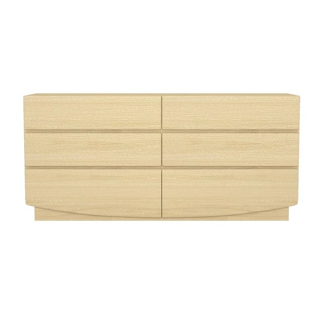 Ardea Commode Contemporaine de 72 Pouces en Chêne Naturel (6 Tiroirs)