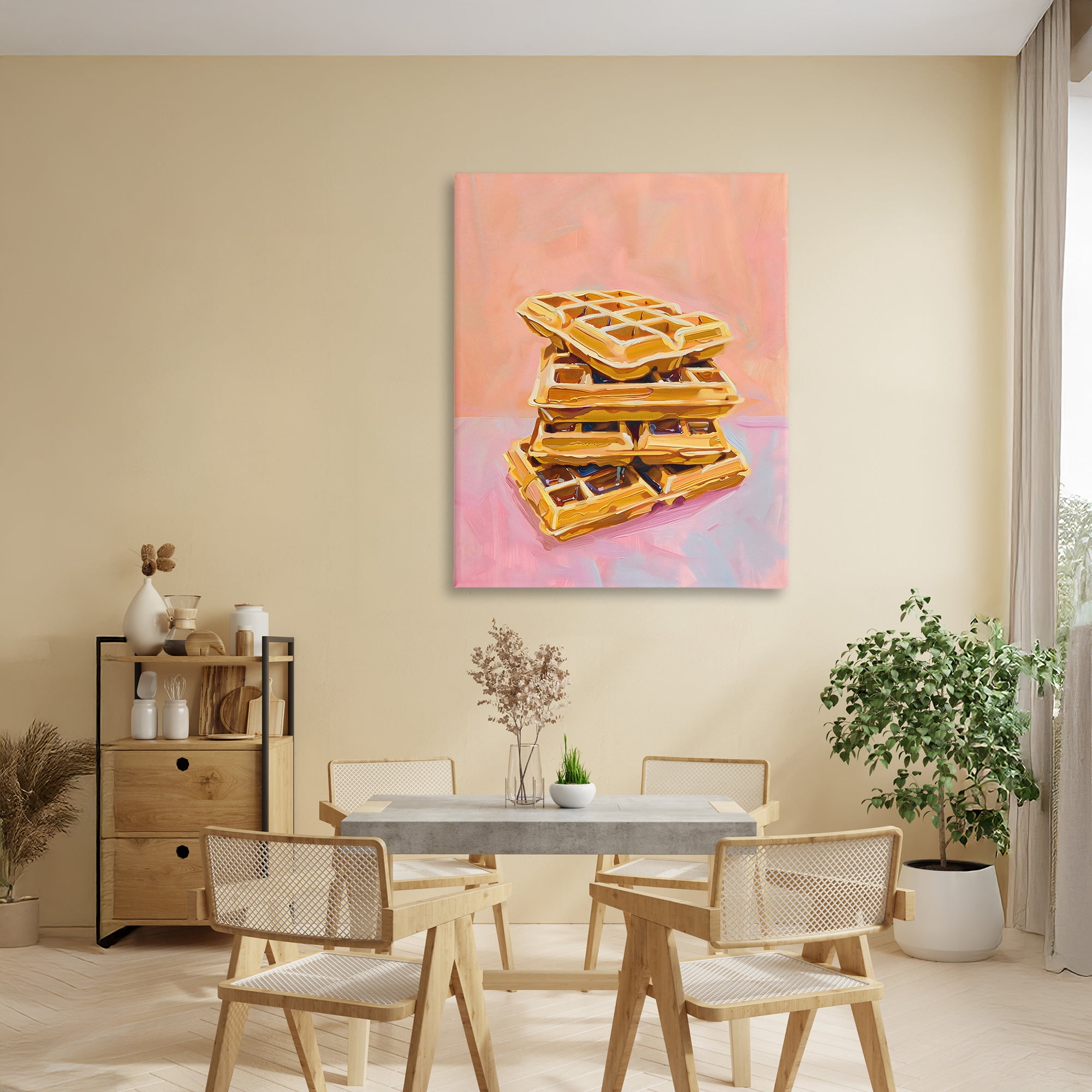 Stupell Industries Stack of Fluffy Waffles Canvas Wall Art, design by The Prints Vibe