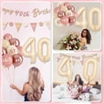 thumbnail image 4 of YANSION 40th Birthday Decorations for Women Lady, Retro Blush Pink Balloons, 40th Birthday Banner, Triangle Flag Banner, 40th Birthday Balloons, Rose Gold White Sand Nude Balloon Set, 4 of 7