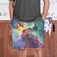 thumbnail image 6 of Men's Pajama Shorts Bottoms with Pockets Soft Lightweight Lounge Sleep Wear Colorful Galaxy with Stars, 6 of 6