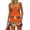 Orange, variant on 2 Piece Sets for Women Tropical Summer Casual Sleeveless Shorts Outfit Lounge Travel Casual Matching Outfit