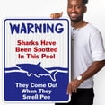 thumbnail image 2 of Swimming Pool Sign, Sharks Have Been Spotted in This Pool, Pool Rules,, 2 of 8