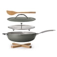 thumbnail image 1 of All in One Plus Pan, 5 Quart Aluminum Ceramic Non Stick - Charcoal, 1 of 13