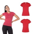 thumbnail image 2 of Playera para Dama, Color Rojo Jaspe, Tamaño Extra Grande, 2 of 3