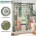 thumbnail image 3 of Yayeee Window Curtains Light Filtering 63"x52" Grommet Panel Pair Home Living Room Decor, Pink and Green Cat, 3 of 7
