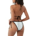 thumbnail image 4 of Yiaed Cute Shark Print Women's Two Piece Bikini Swimsuit Sexy Triangle Top Bathing Suits String Cheeky Bikini Sets -Medium, 4 of 6