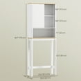 thumbnail image 3 of HOMCOM Over The Toilet Storage Cabinet, Bathroom Organizer, White, 3 of 10