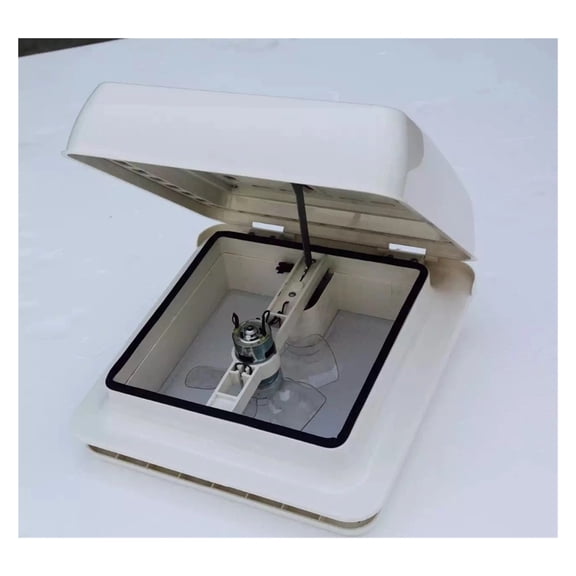RV Exhaust Fan Car ABS Roof Toilet Ventilator Hatch With Fan 280x280MM Motorhome Rv Travel Trailer Camper Van Accessories ,Super Quiet & Efficient