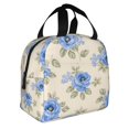 thumbnail image 3 of Blue Rose Floral Lunch Bag Thick Aluminum Foil Cooler Tote for Women Work Picnic Gift, 3 of 7