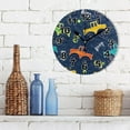 thumbnail image 3 of Cartoon Car Round Wall Clock, Battery Operated Silent Non Ticking Desk Clock for Home Bedroom Kitchen Office School Wall Clock 9.9 Inch Home Decor, 3 of 6