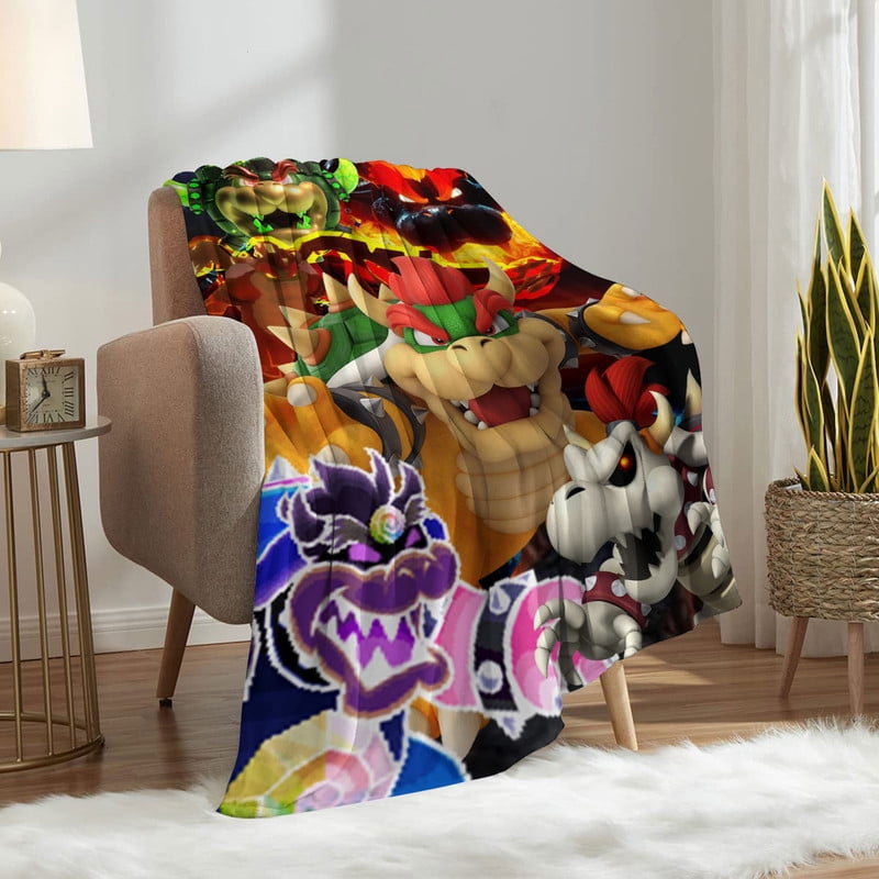 Bowser Anti Pilling Flannel Blanket Gifts for Fans Lover Girls Boys Women Present Hoodie Him Bed 30"x40"