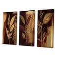 thumbnail image 3 of Designart "Terra Cotta Chocolate Leaves Earthy Elegance I" Landscape Forest Wall Art Set Of 3 - Forest Brown Gallery Wall Set For Home Decor, 3 of 6